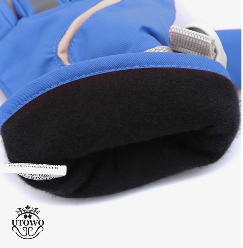 UTOWO Kids Winter Cold Weather Ski Gloves Boy-Girl Warm Windproof Snow Gloves for Snowboarding Sledding Cycling Toddler 3-6T - Image 5